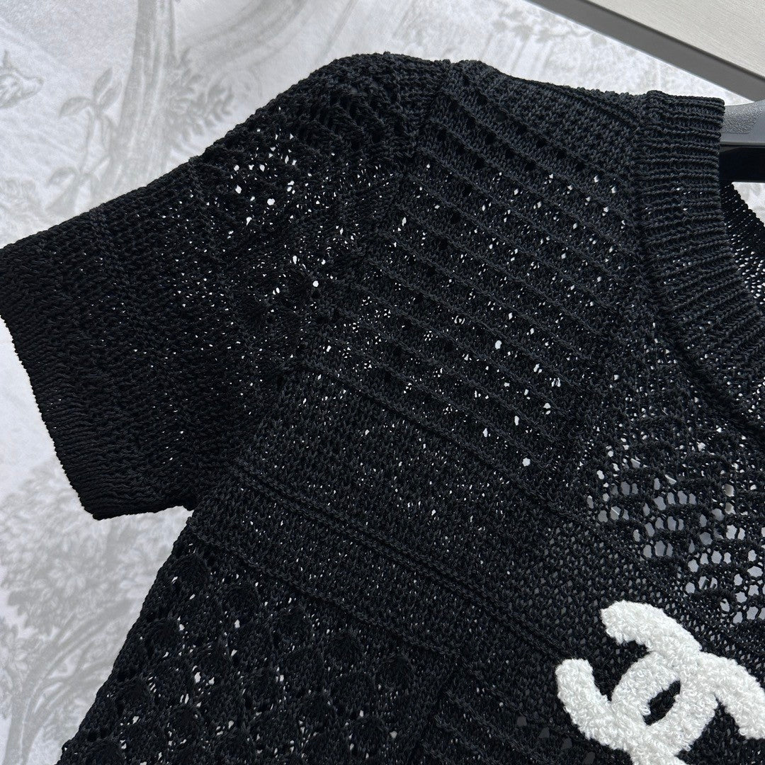 0528 Hollow short sleeve knitted