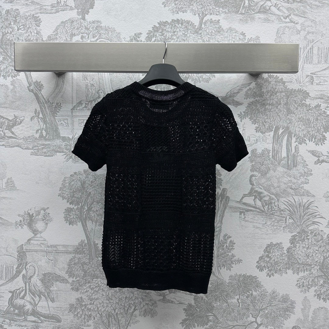 0528 Hollow short sleeve knitted