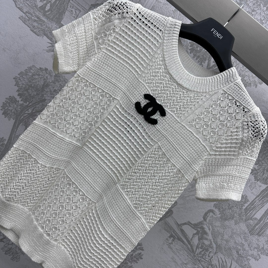 0528 Hollow short sleeve knitted