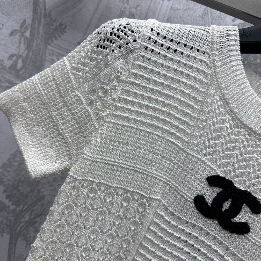 0528 Hollow short sleeve knitted