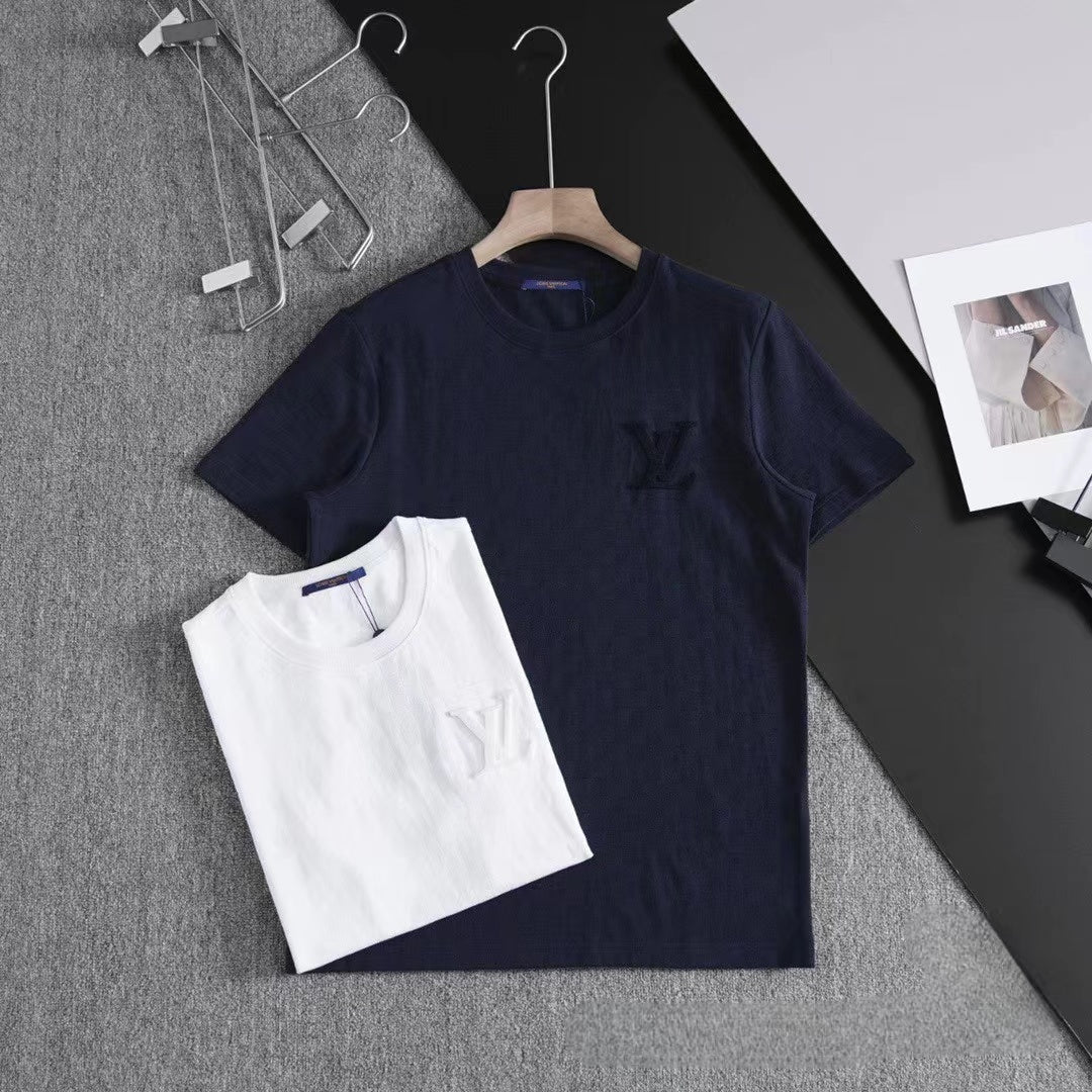 0528 knitted checkered t-shirt