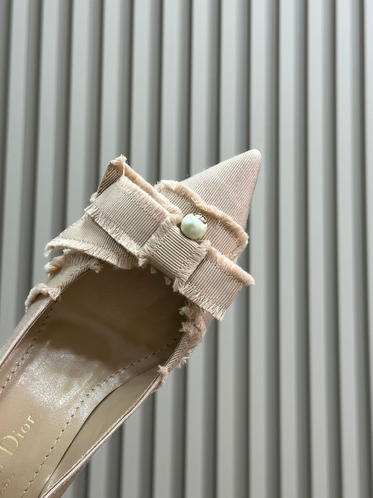 0528 24ss new arrival~ cd home bow 🎀 pearl cat heel small shoes