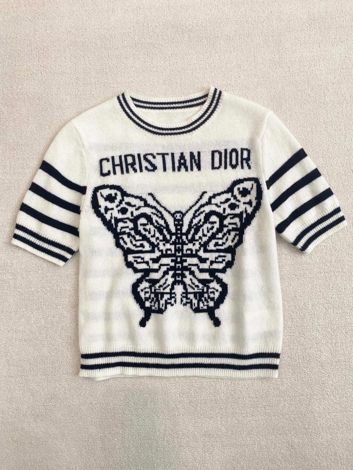 0528 Letter Striped Casual T