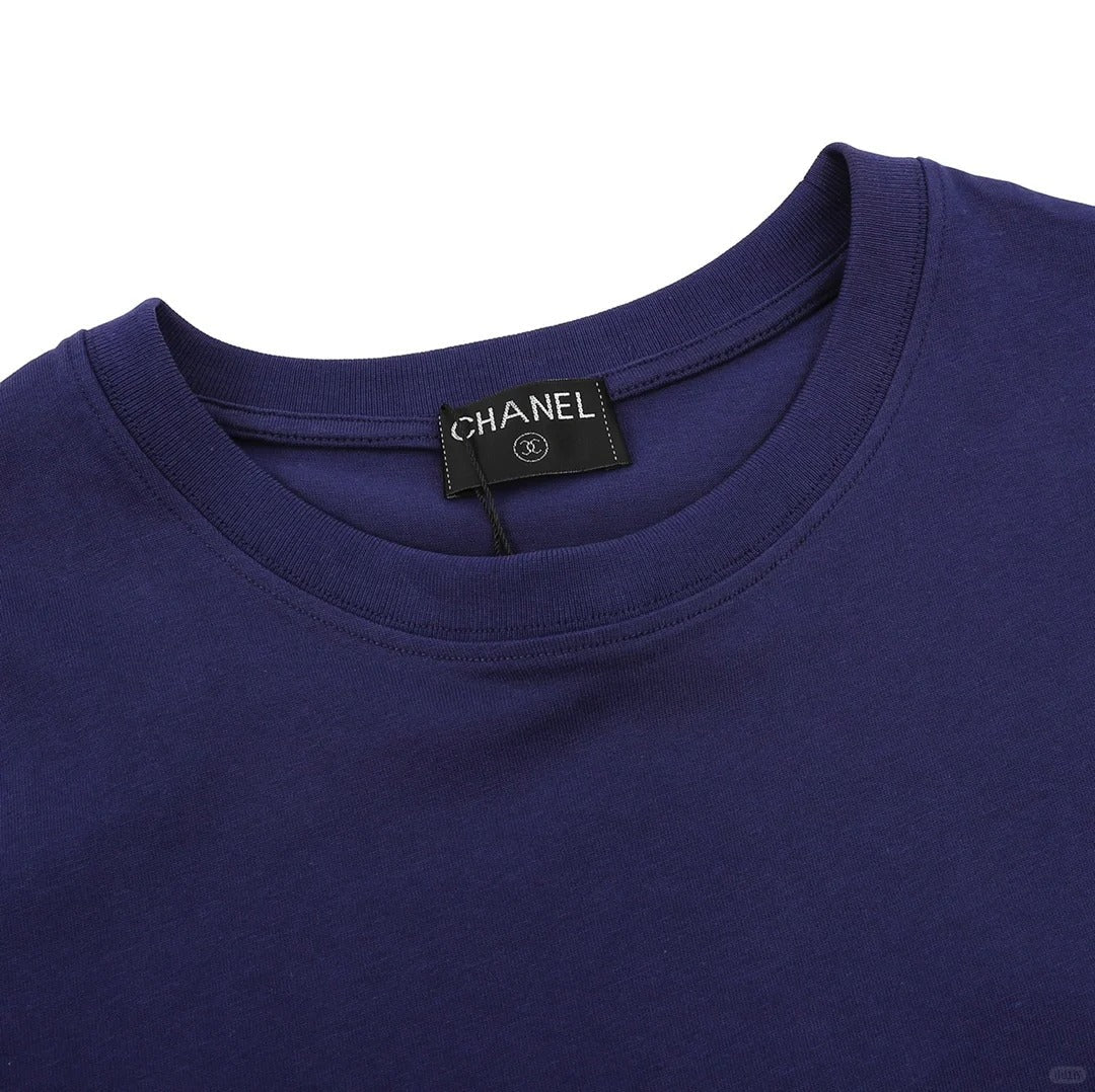 0528 Pink logo print short-sleeved T-shirt