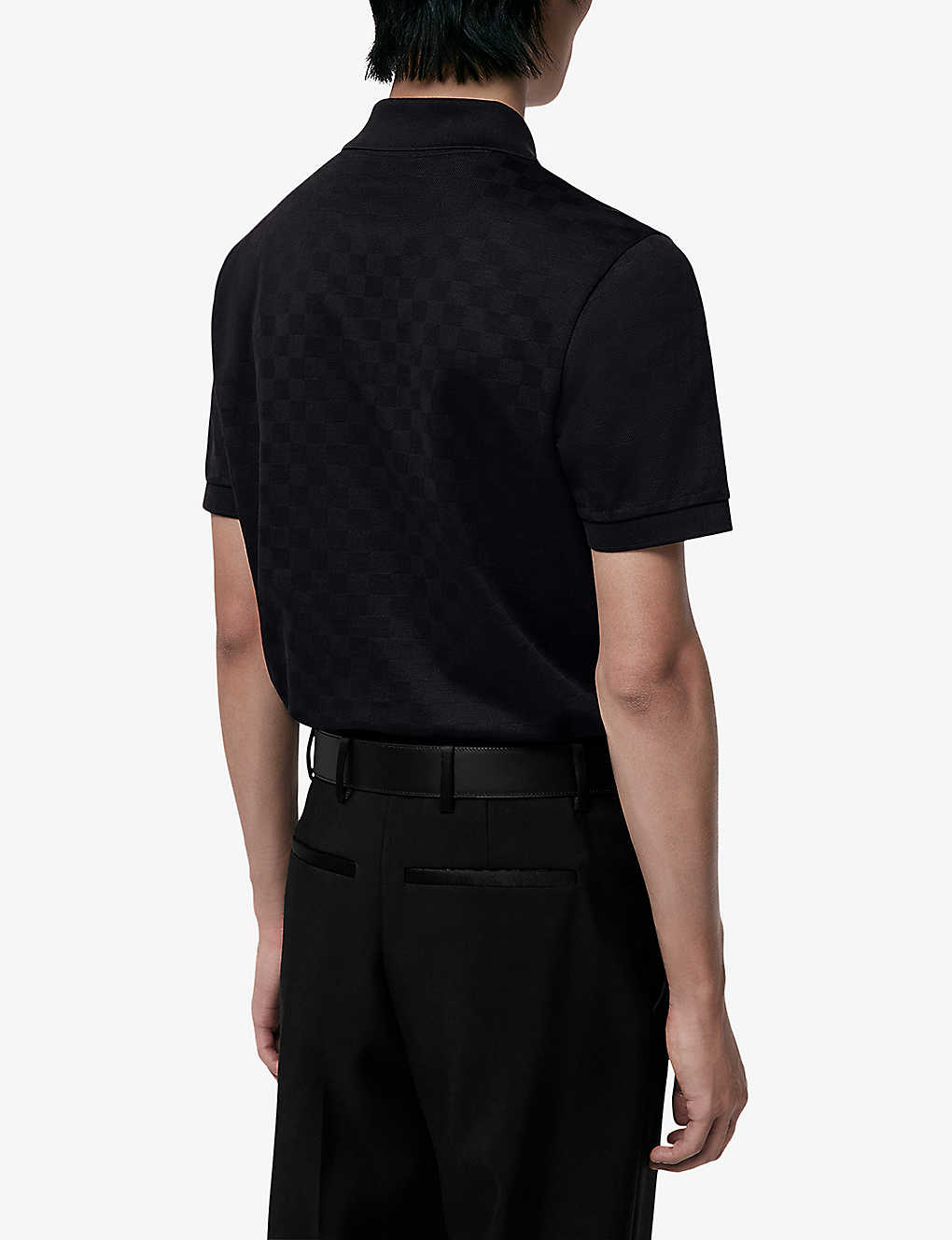 0528 L's Brand-embroidered short-sleeve cotton polo shirt