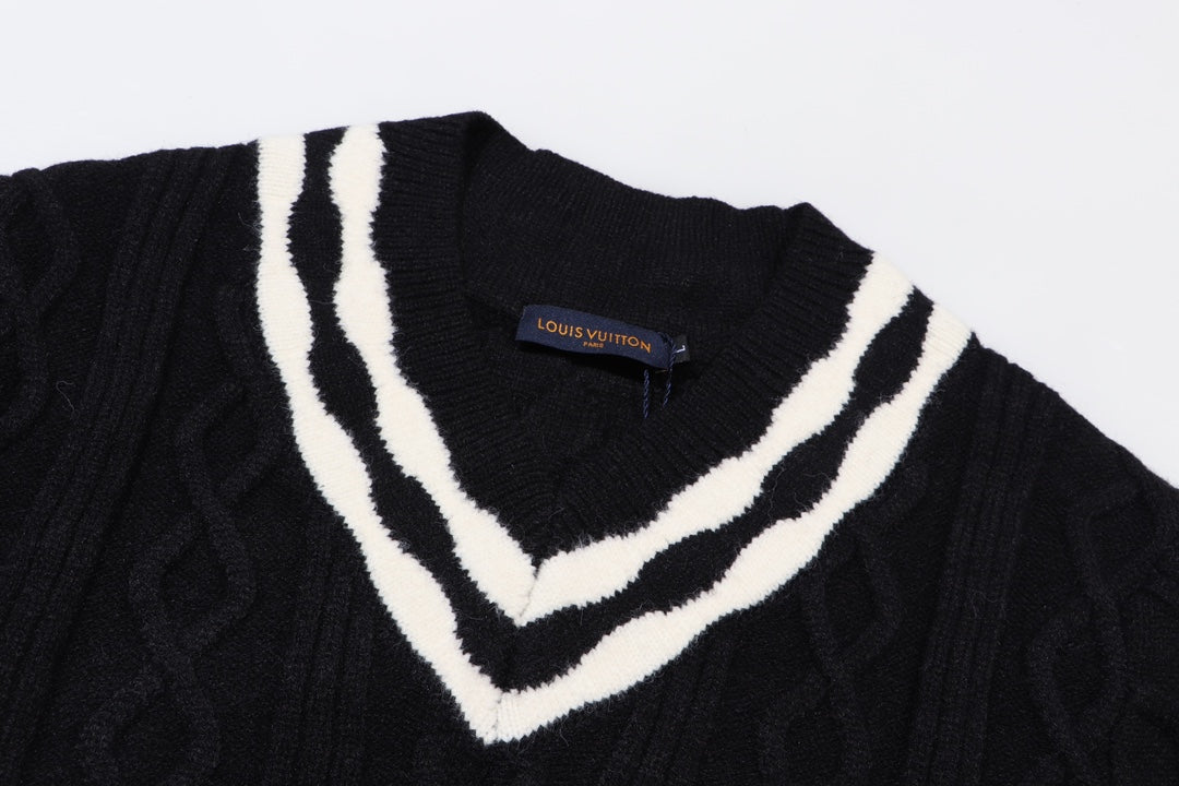 0818 New autumn and winter color matching sweater