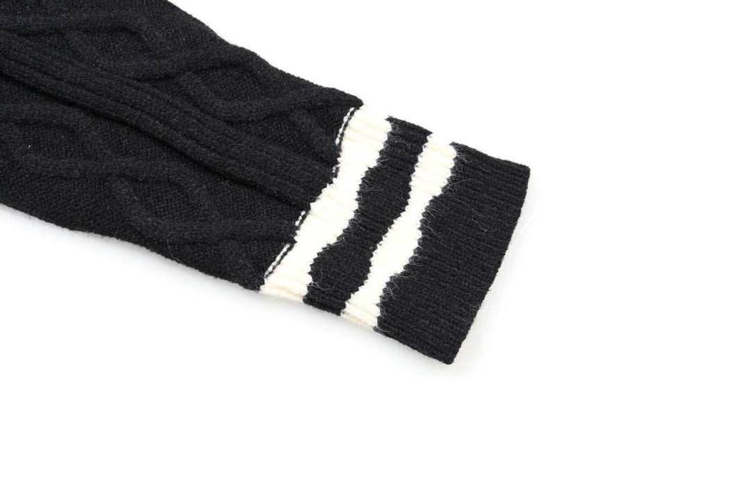 0818 New autumn and winter color matching sweater