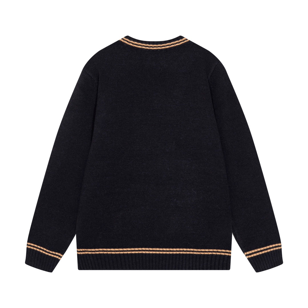 0818 New autumn and winter color matching sweater
