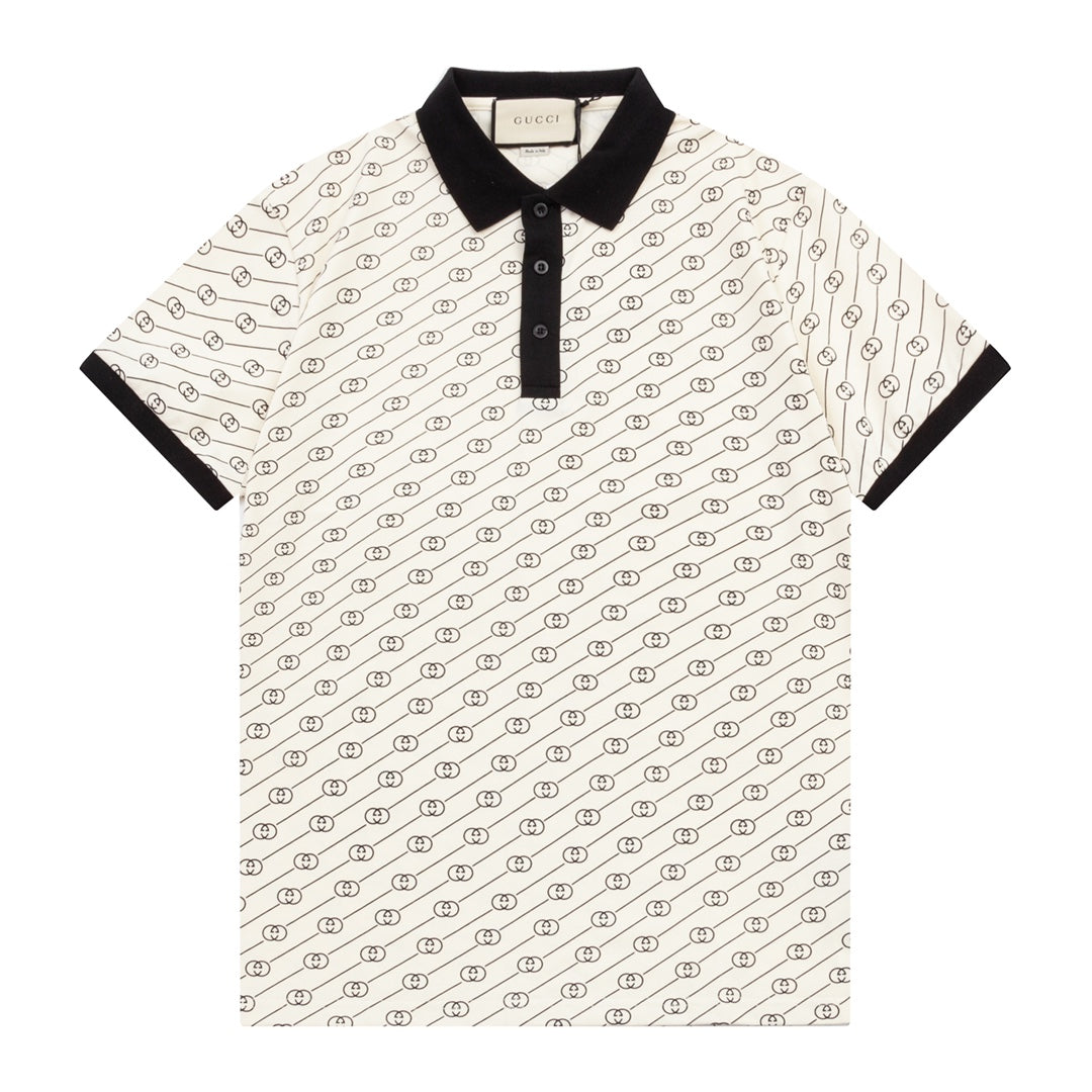 1203 New LOGO embroidery ribbon matching collar POLO shirt