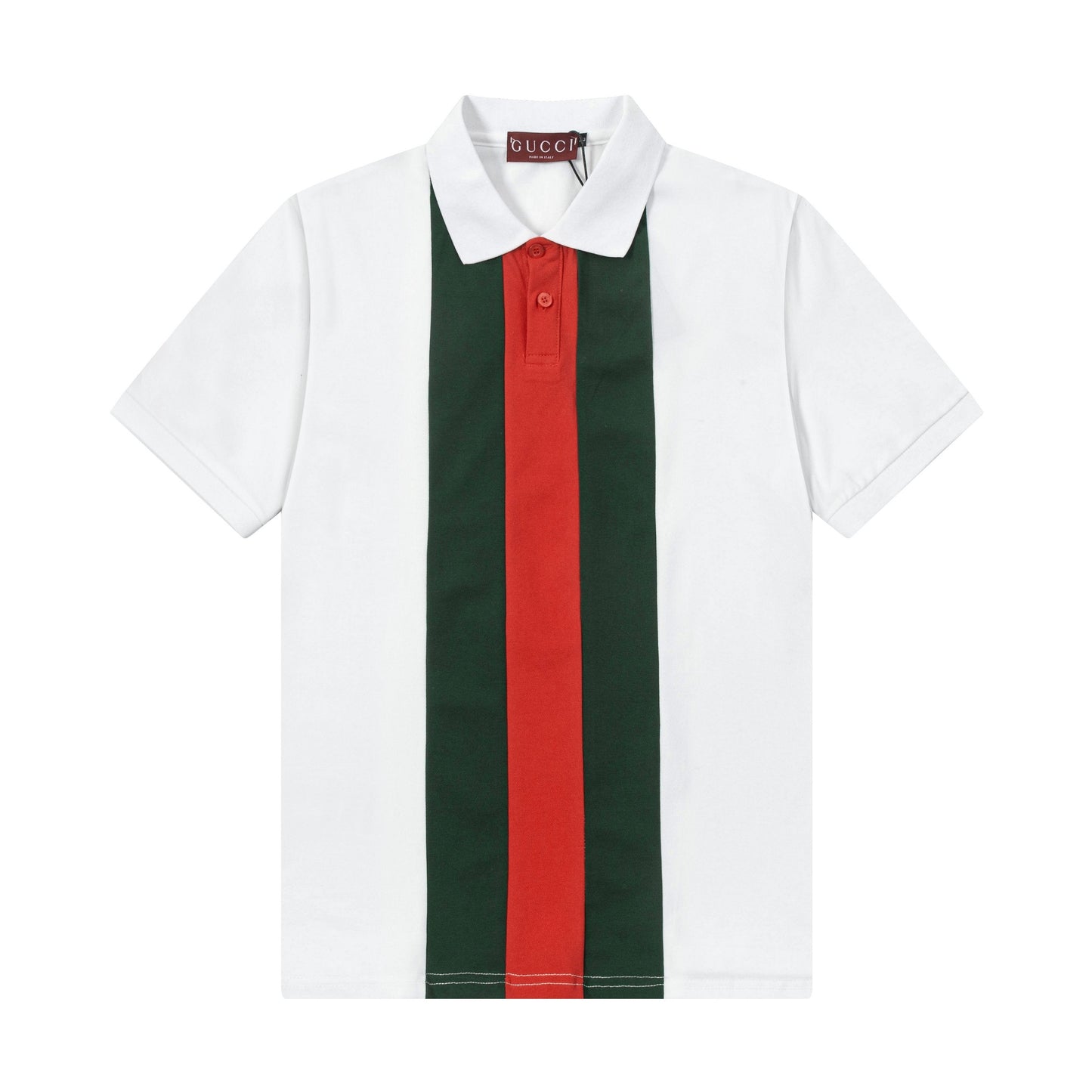 250305 New middle color matching printed polo shirt