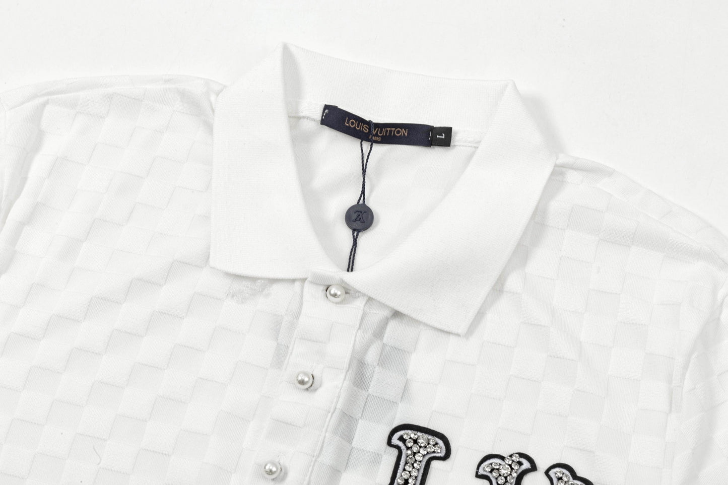 250305 New high quality knitted checkered polo shirt