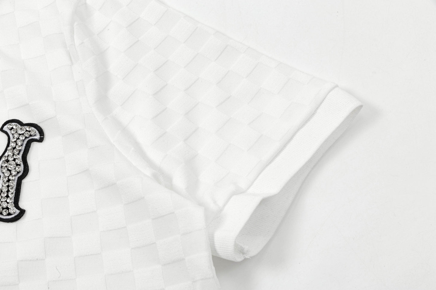 250305 New high quality knitted checkered polo shirt