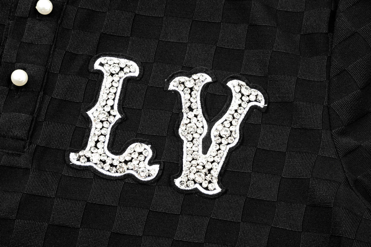 250305 New high quality knitted checkered polo shirt