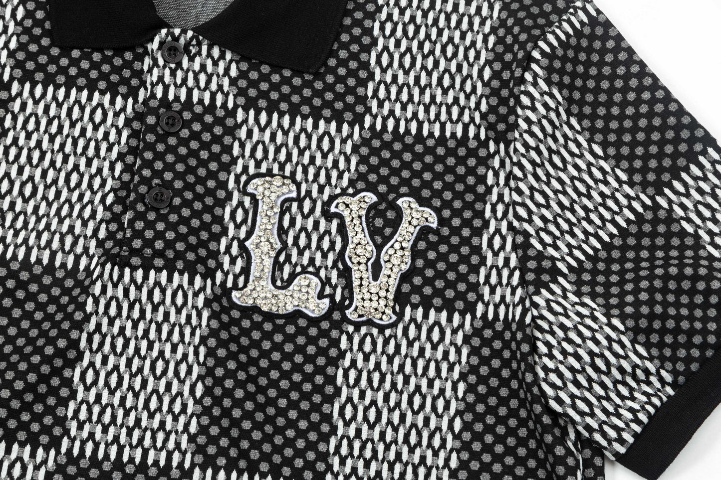 250305 High-end series of high quality checkered POLO shirt