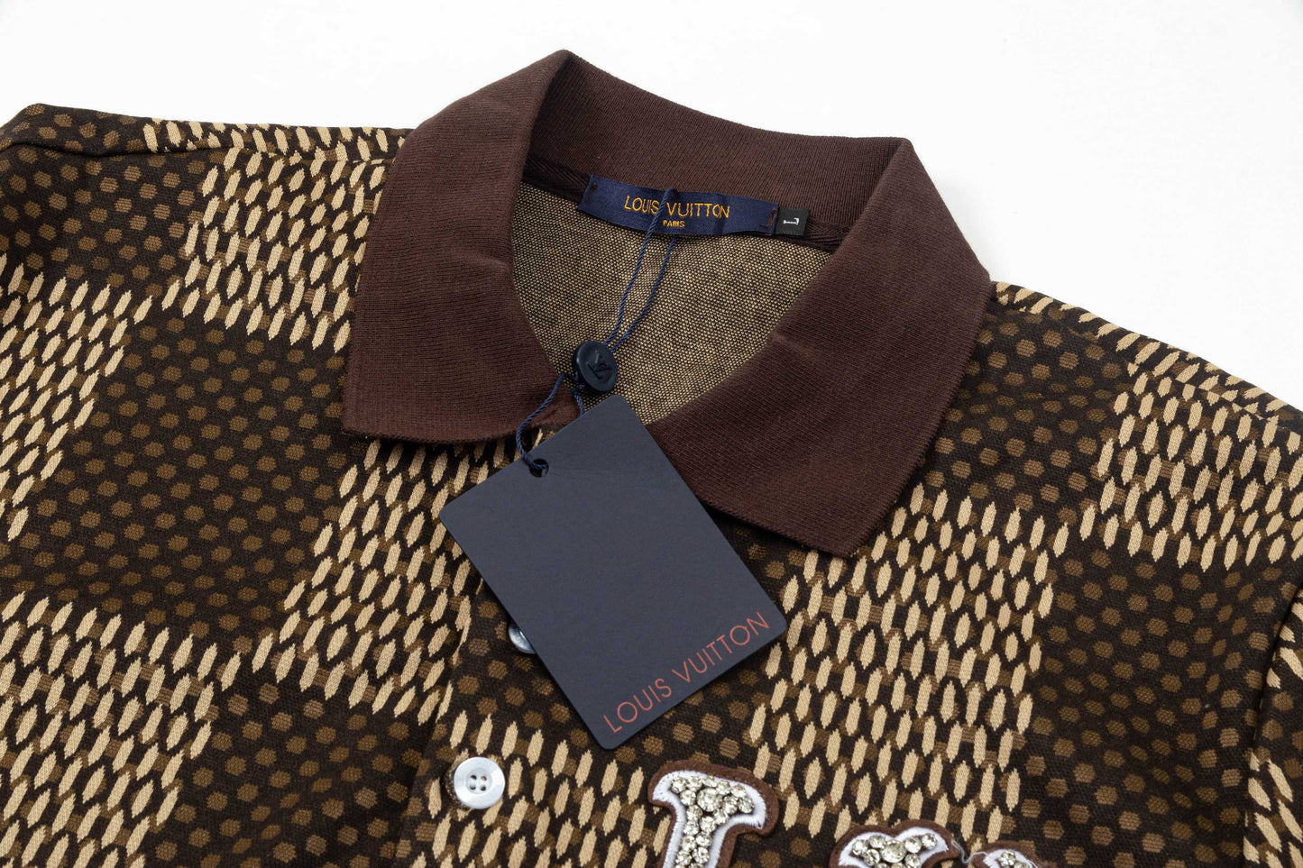250305 High-end series of high quality checkered POLO shirt