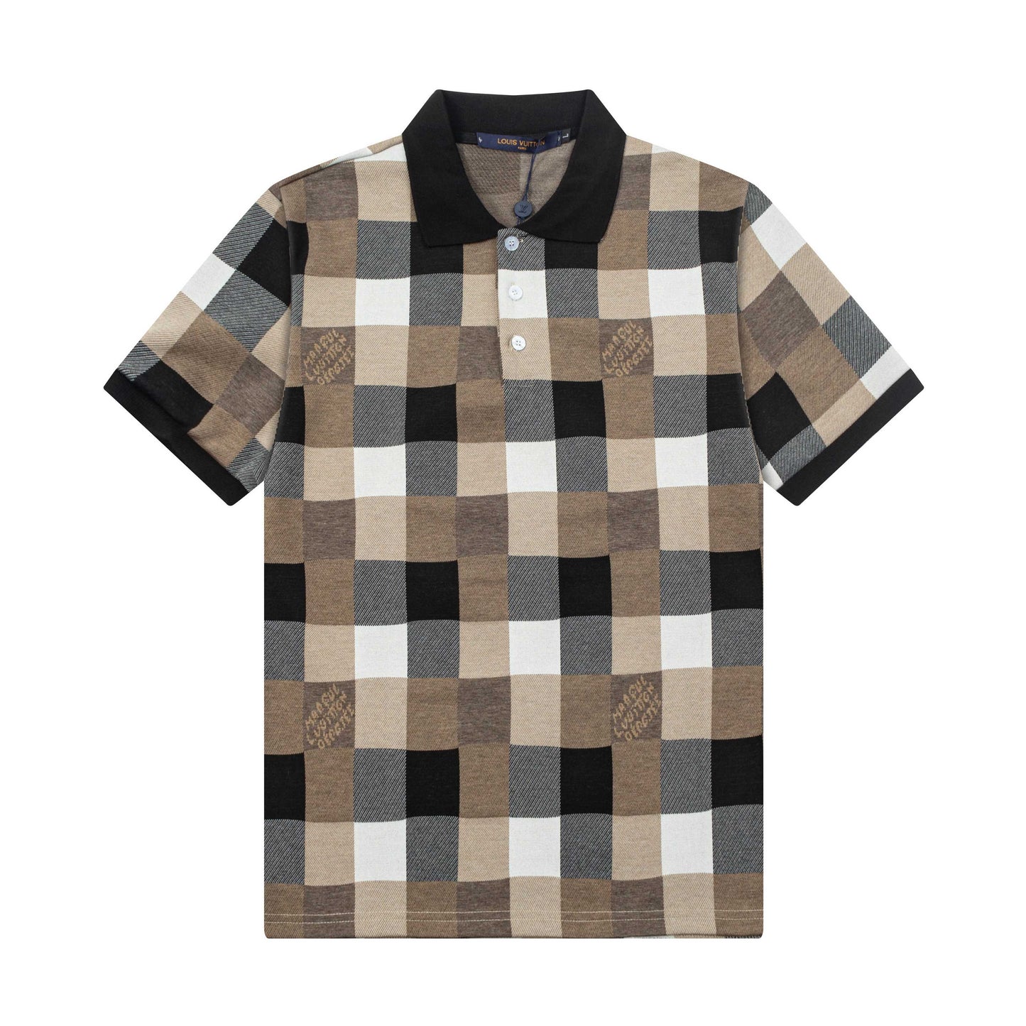 250305 High-end series of high quality checkered POLO shirt