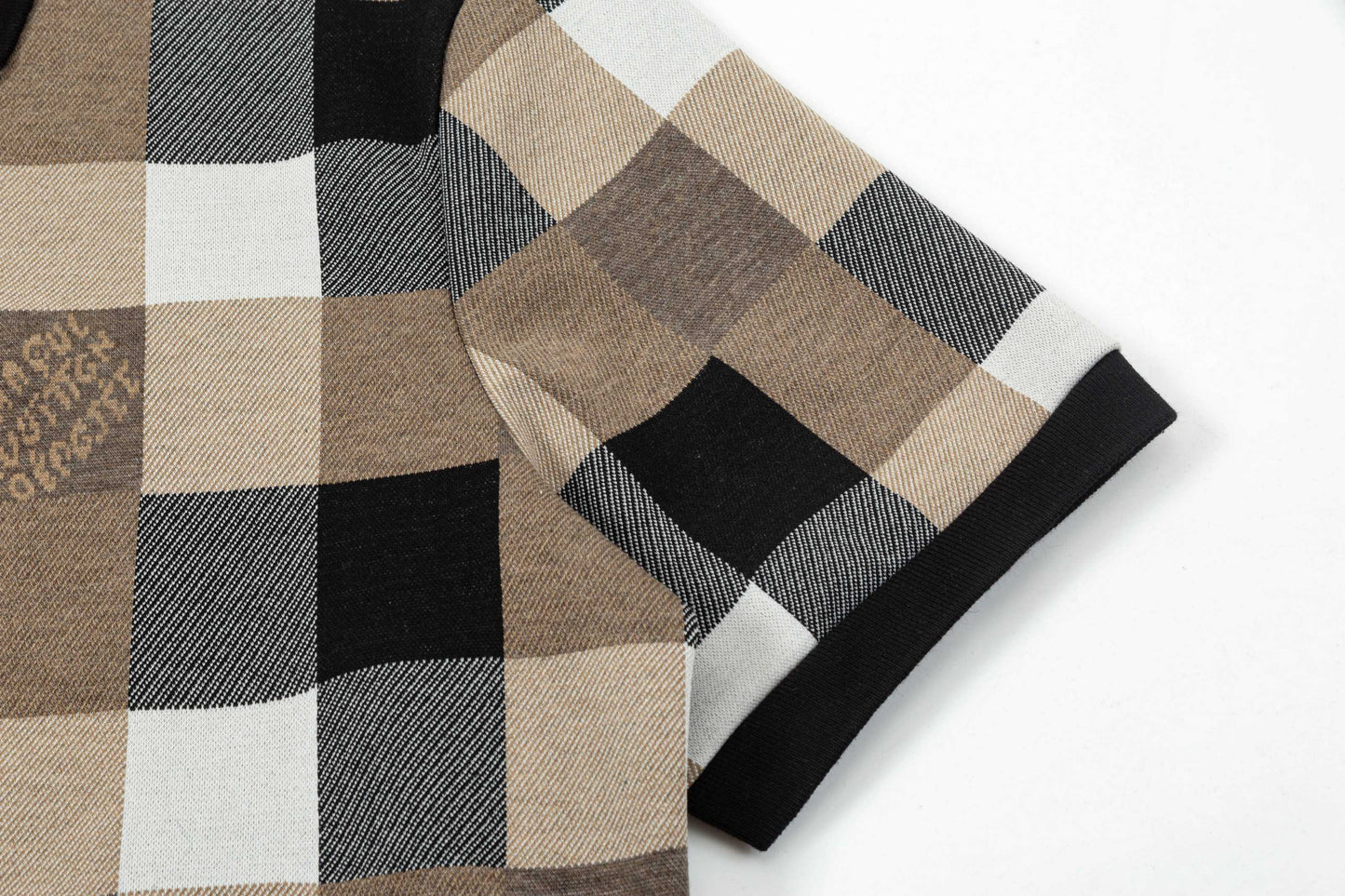 250305 High-end series of high quality checkered POLO shirt