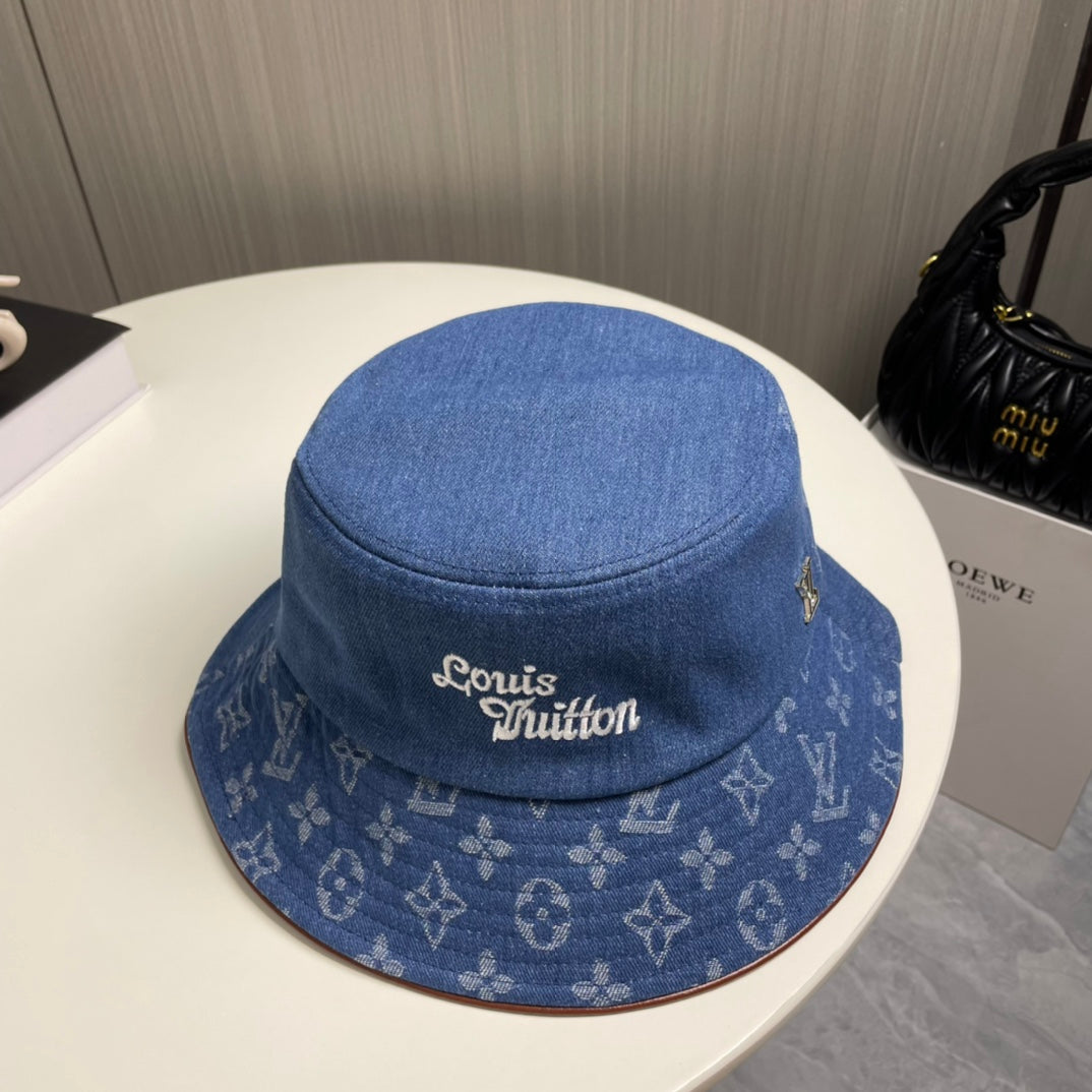 250313 Classic alphabet embroidered fisherman's cap