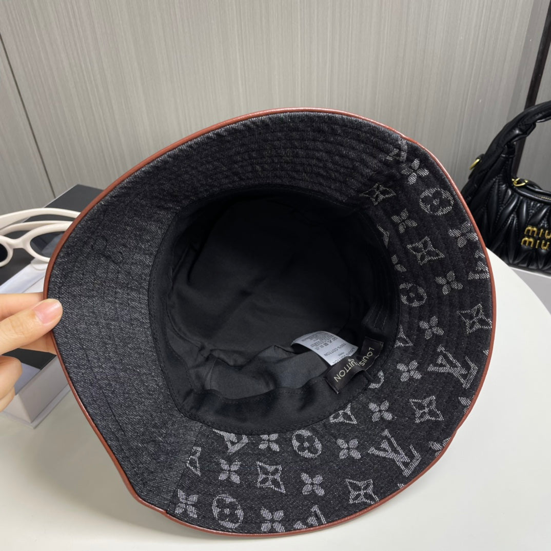 250313 Classic alphabet embroidered fisherman's cap