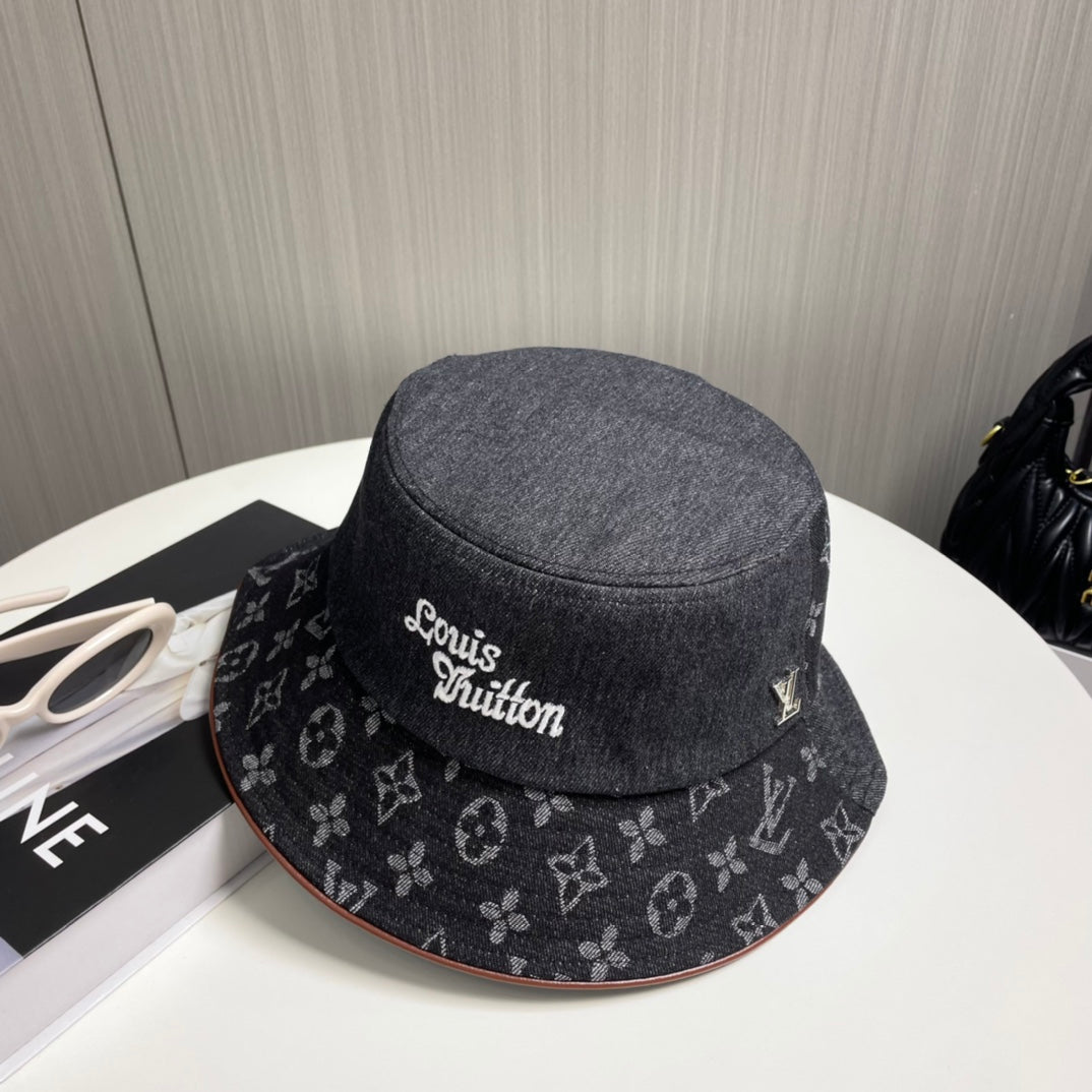 250313 Classic alphabet embroidered fisherman's cap