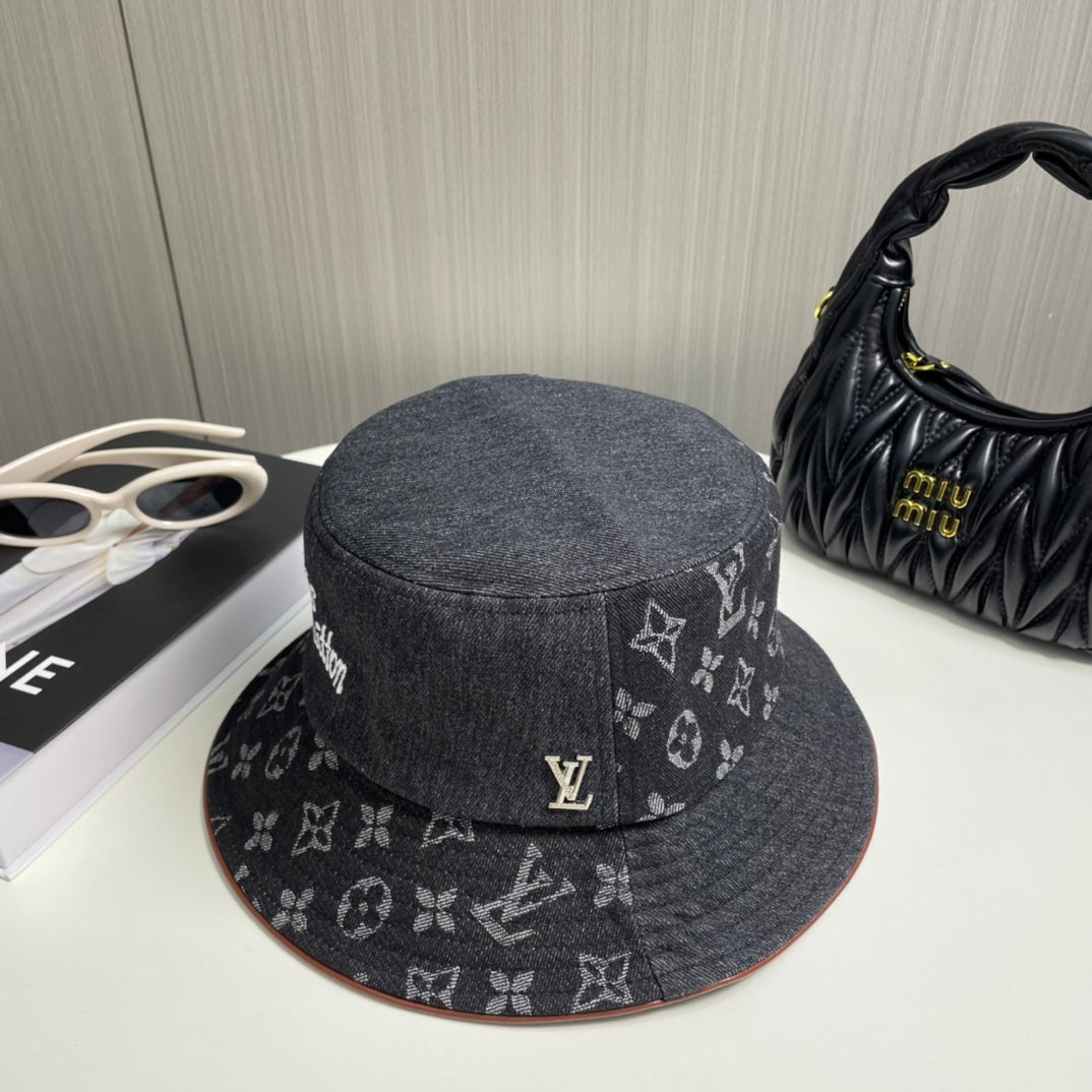 250313 Classic alphabet embroidered fisherman's cap
