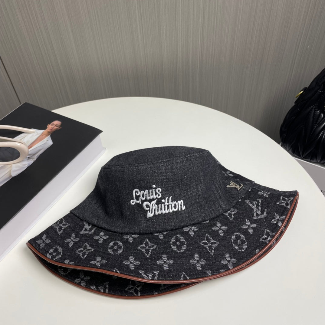 250313 Classic alphabet embroidered fisherman's cap