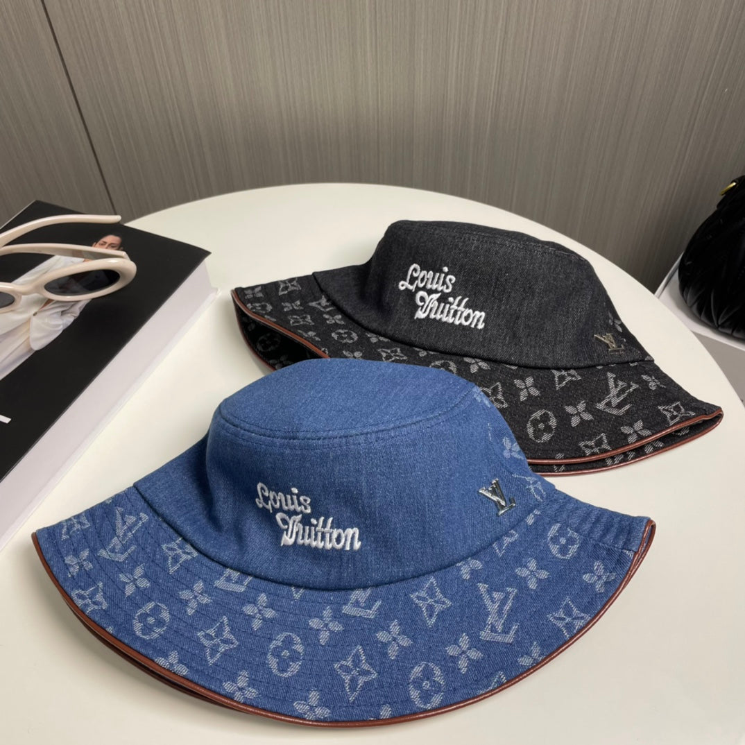 250313 Classic alphabet embroidered fisherman's cap