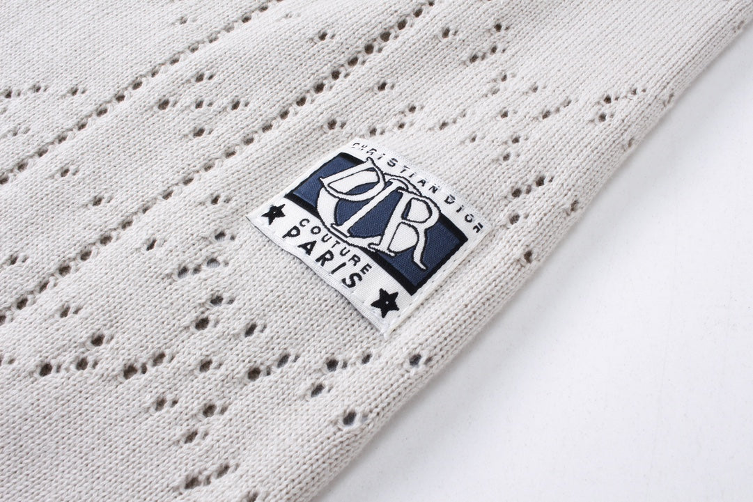 250313 New features diamond hollowed-out jersey lapel POLO