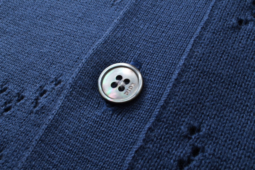 250313 New features diamond hollowed-out jersey lapel POLO