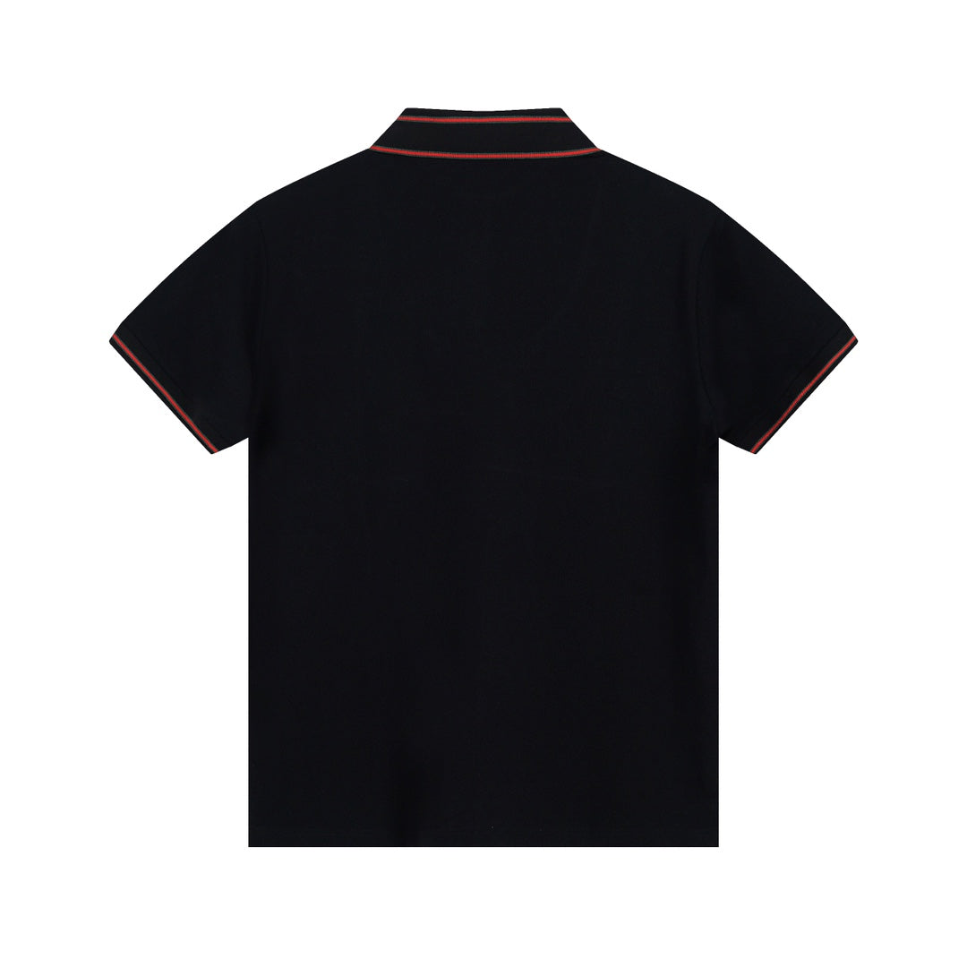 250313 New simple color matching lapel POLO