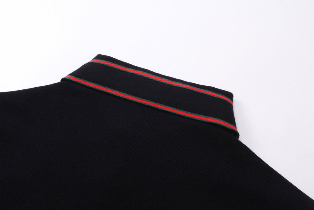 250313 New simple color matching lapel POLO
