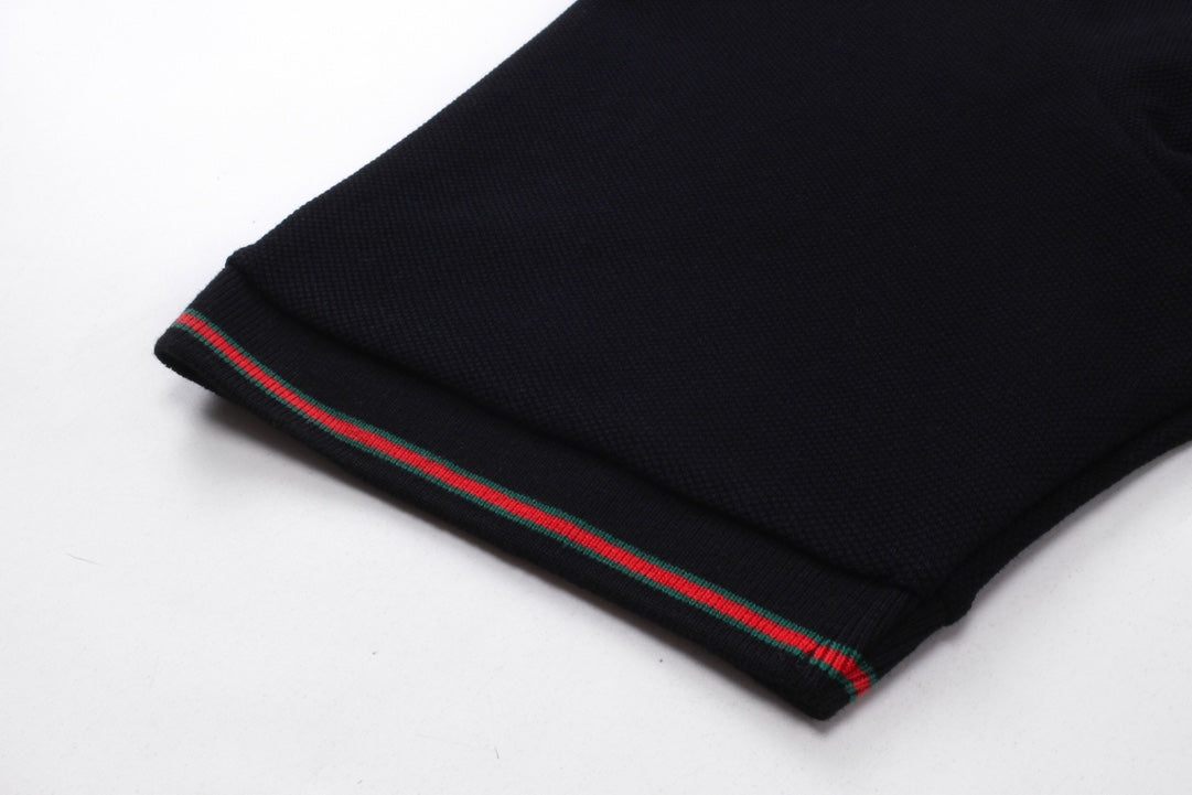 250313 New simple color matching lapel POLO