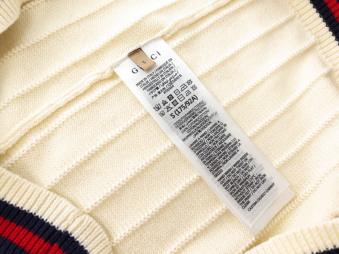 250318 New high quality pocket striped knit POLO