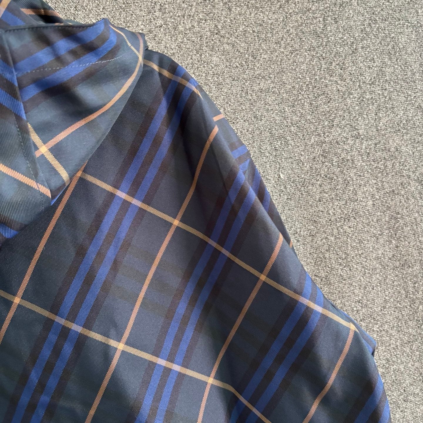 250325 New plaid long-sleeved hooded coat