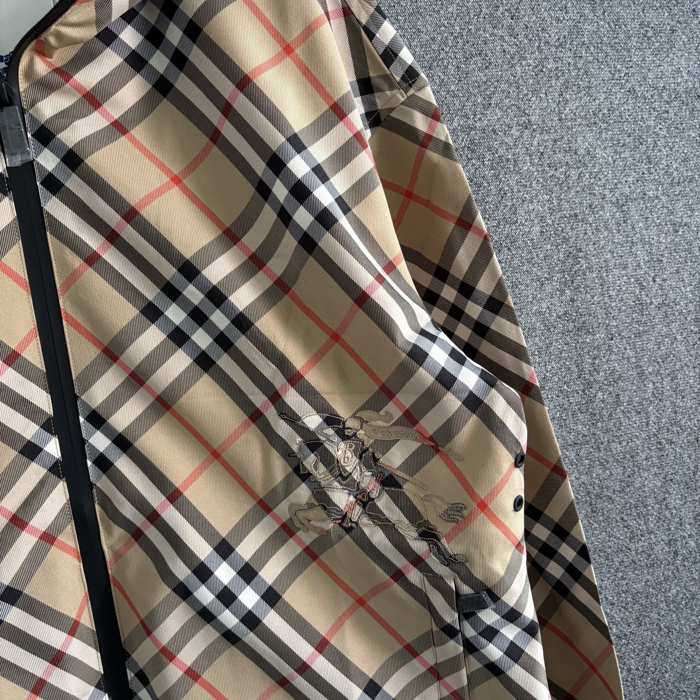 250325 New plaid long-sleeved hooded coat