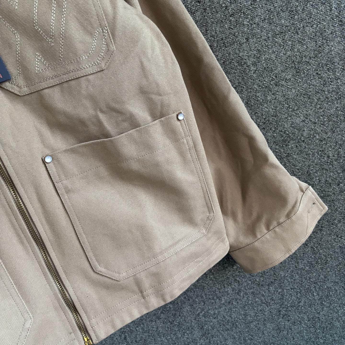 250325 New cotton canvas workman's waist jacket