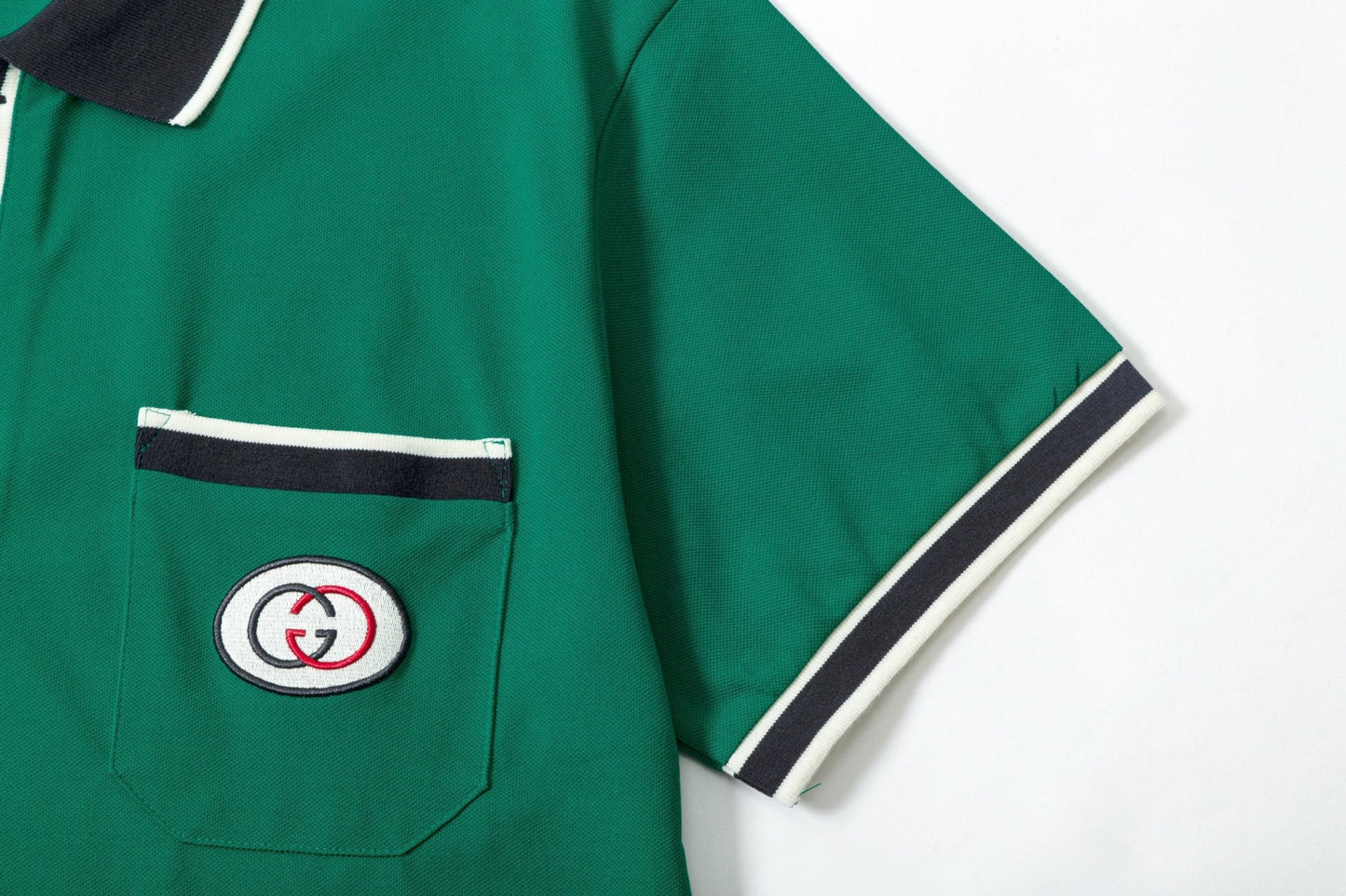 250408 New high-quality letter webbing with a color-matched collar POLO
