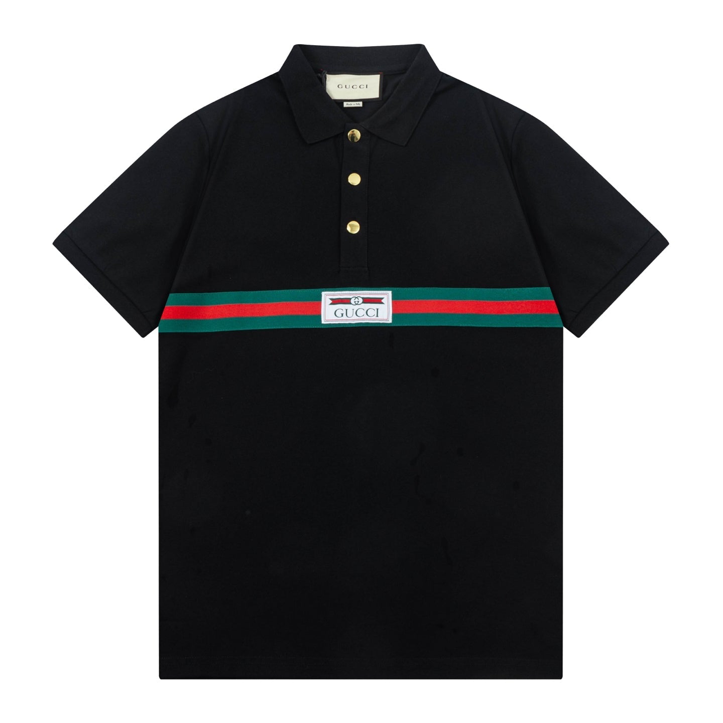 250408 New high-quality letter webbing POLO shirt