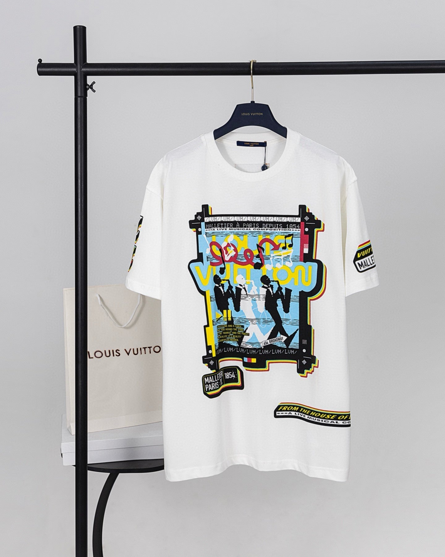 250604 New front and back musician direct print graffiti T-shirt