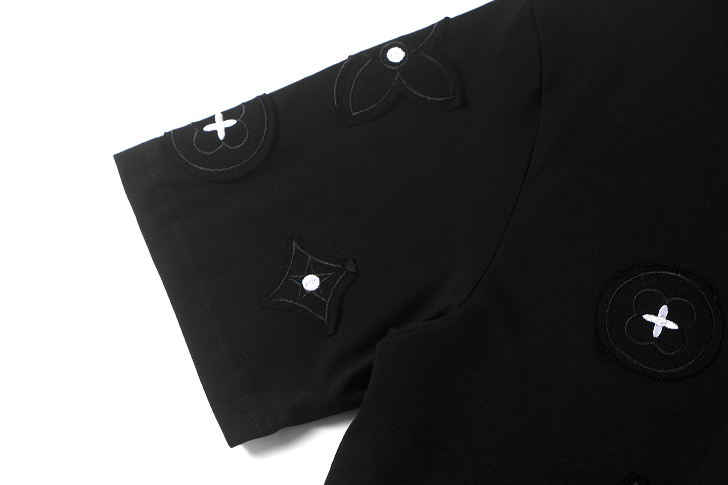250614 New high-quality embroidered patch T-shirt