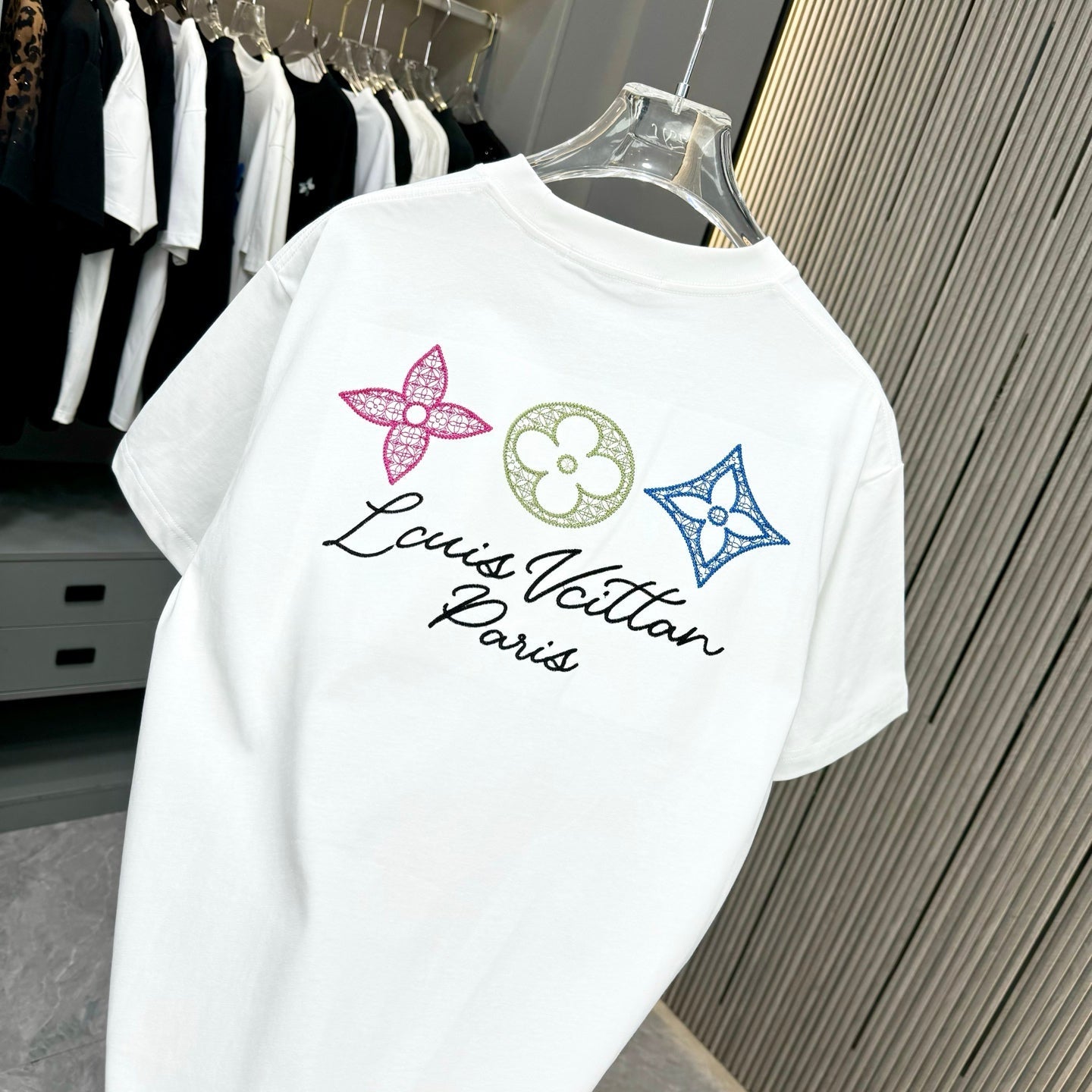 250617 New high-quality washed embroidered T-shirt