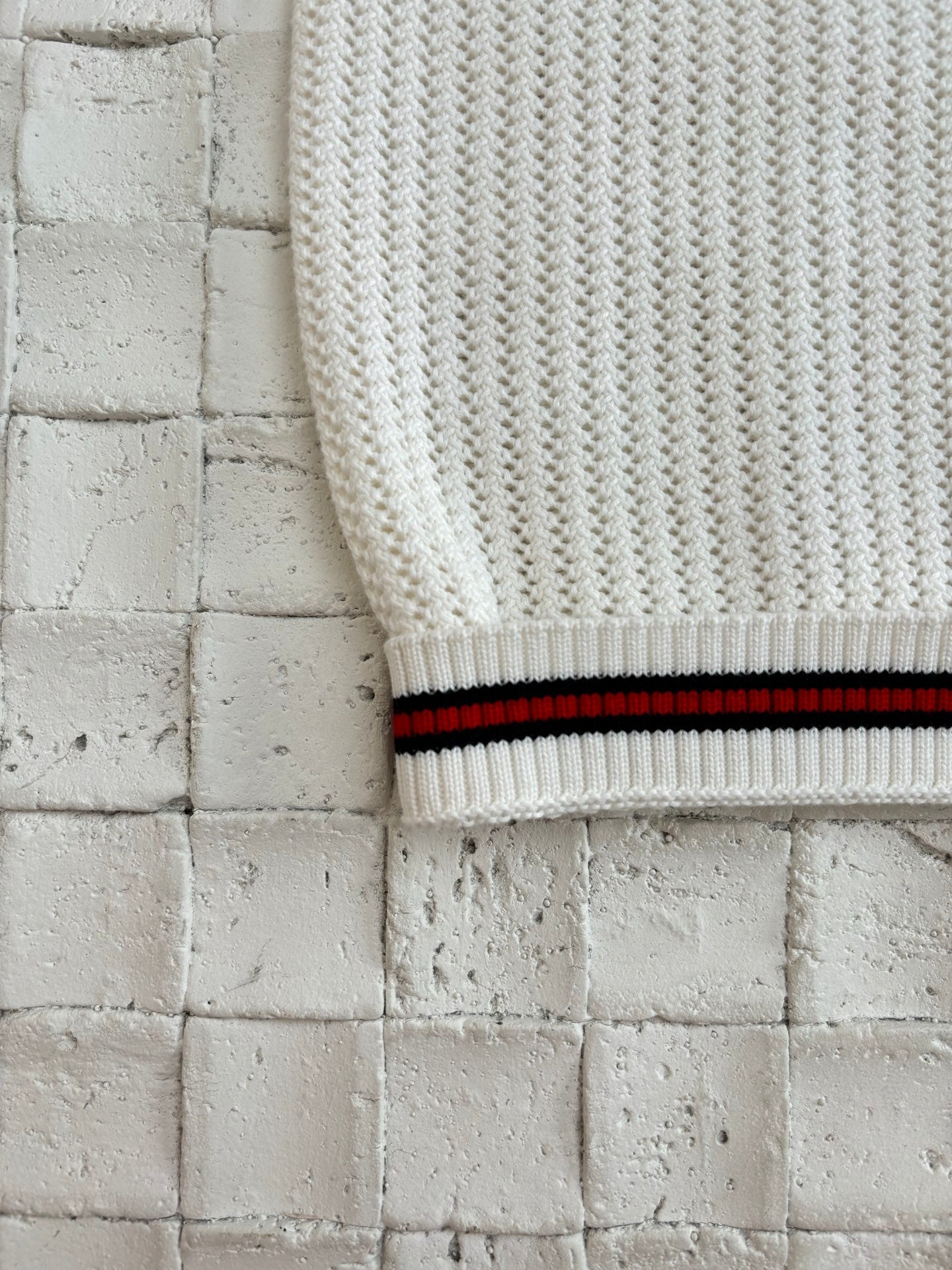 250624 New high-quality woven ribbon hollowed-out knitted cardigan