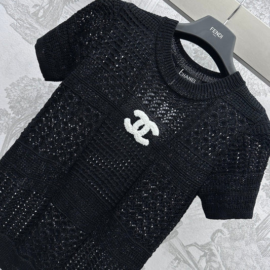 0528 Hollow short sleeve knitted