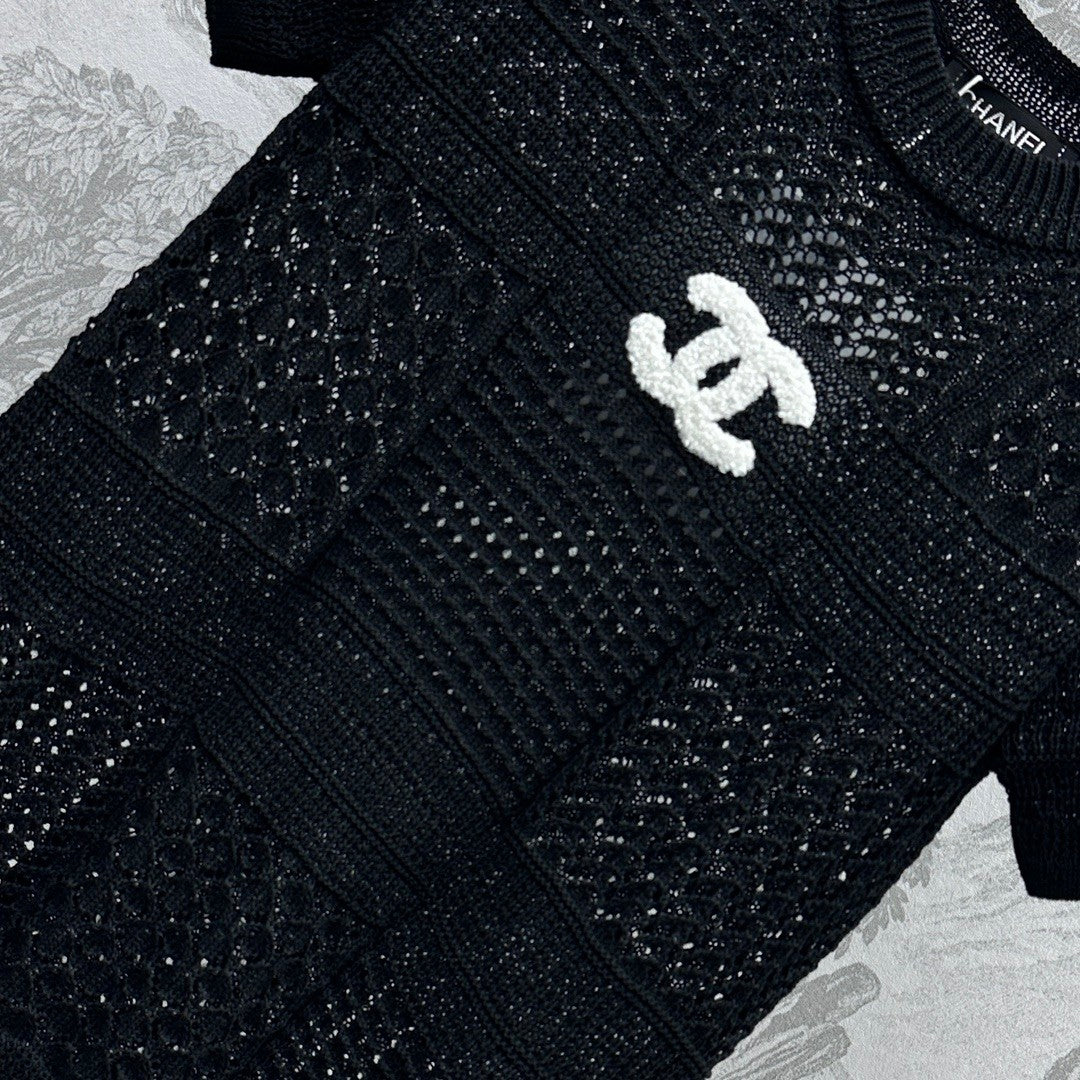 0528 Hollow short sleeve knitted