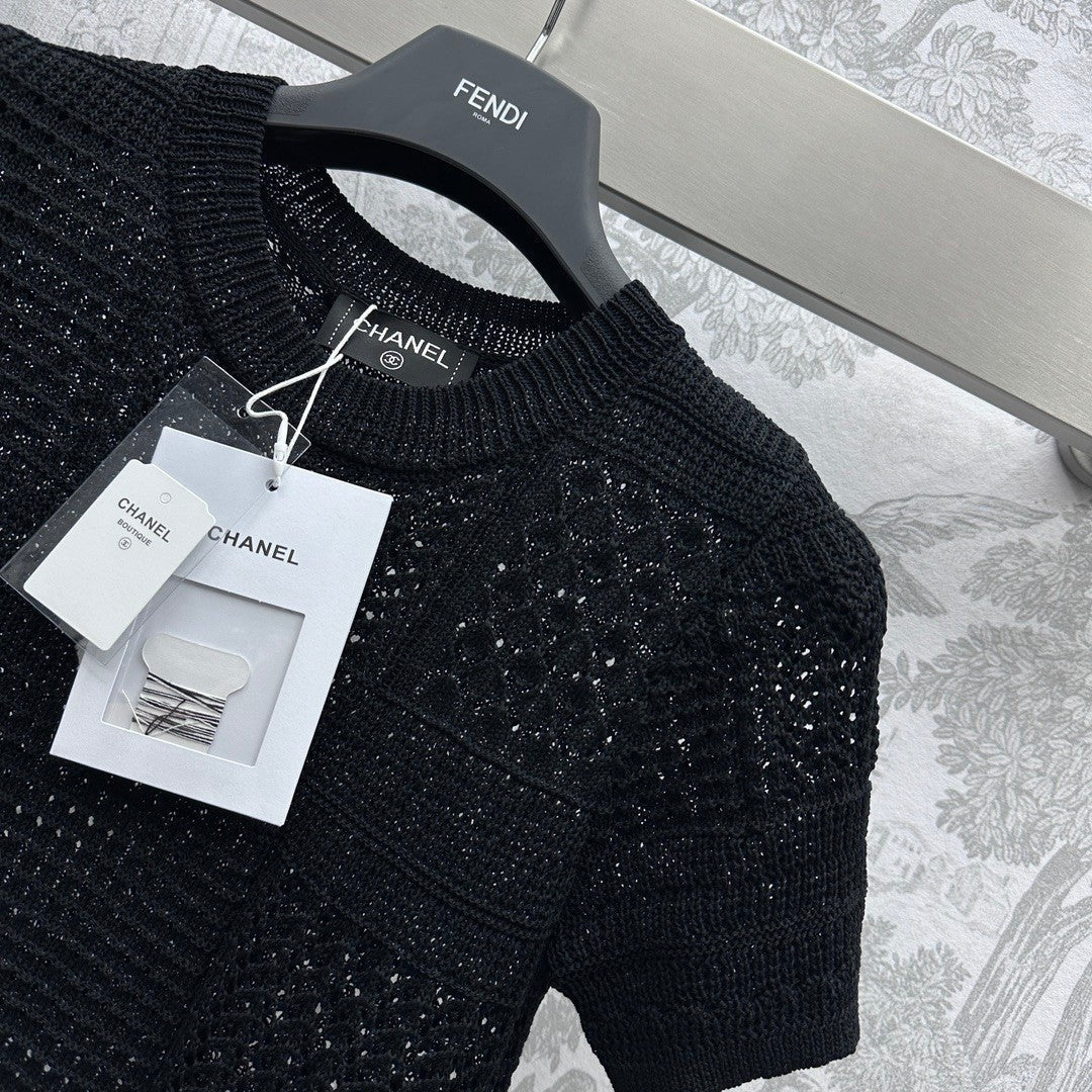 0528 Hollow short sleeve knitted