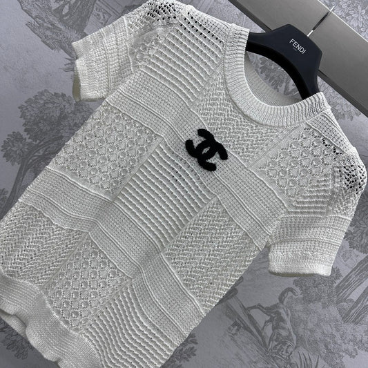 0528 Hollow short sleeve knitted