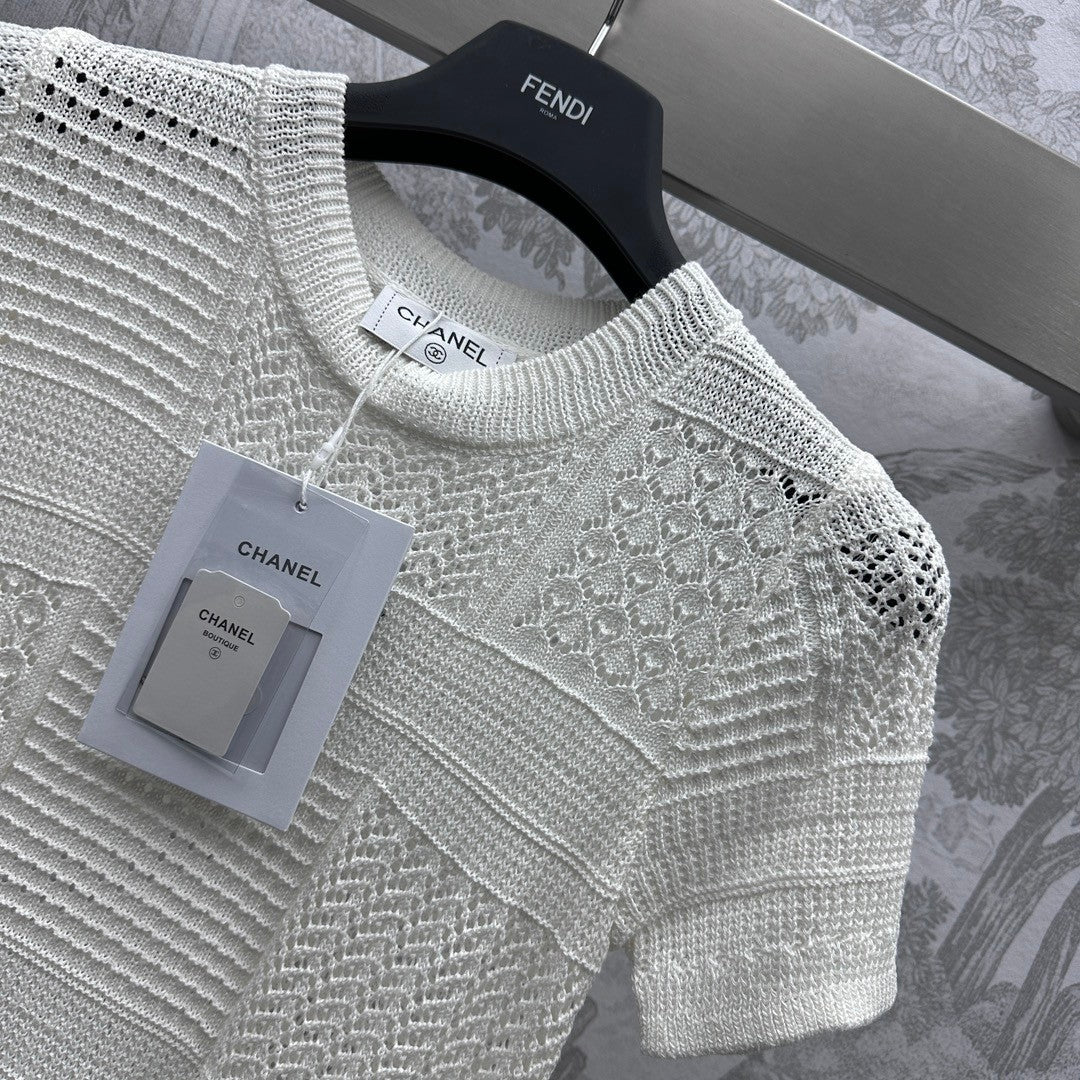 0528 Hollow short sleeve knitted