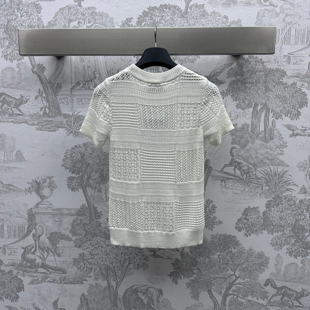 0528 Hollow short sleeve knitted
