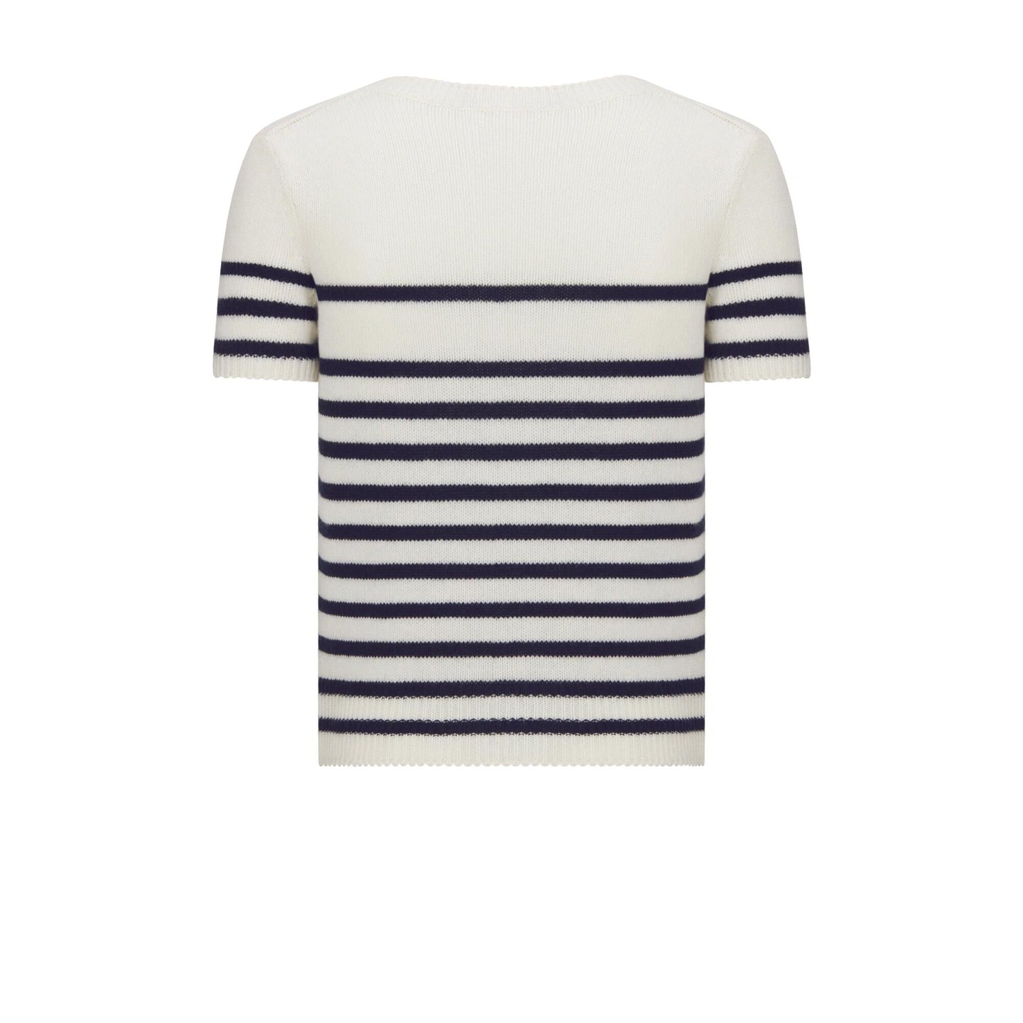 0528 Contrast striped crew neck shirt