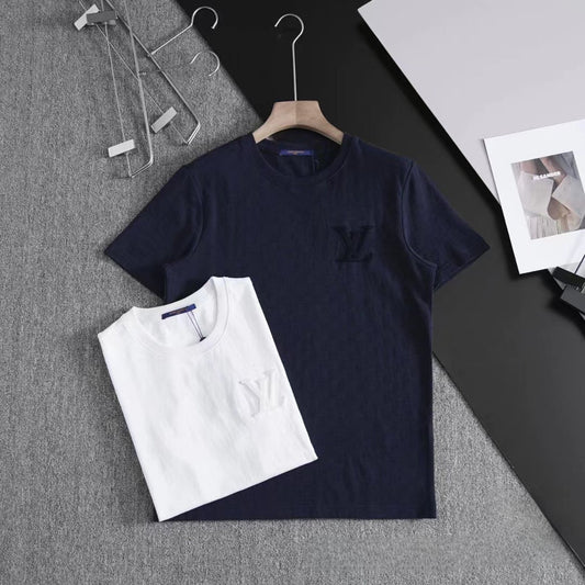 0528 knitted checkered t-shirt